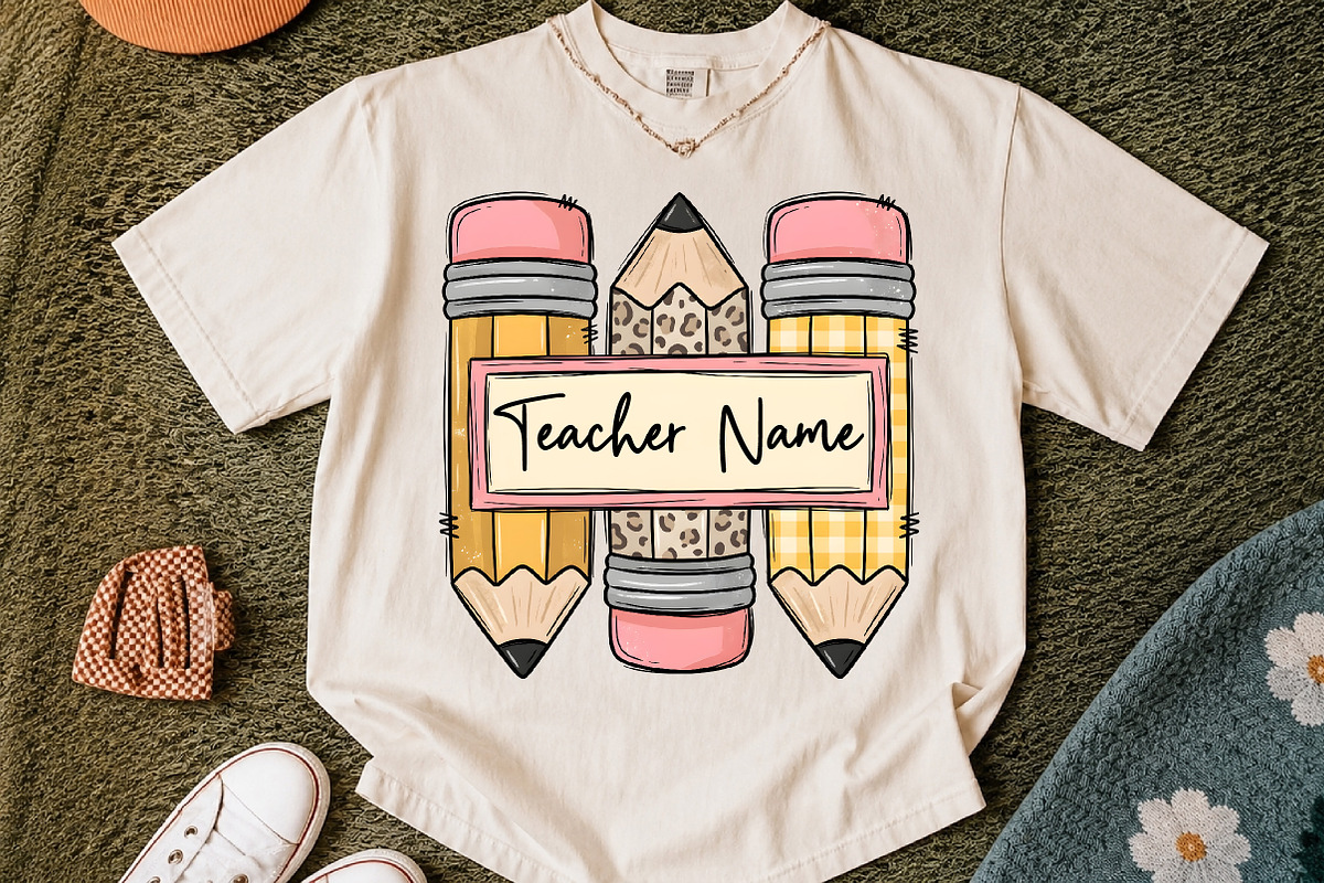 Custom Teacher Name PNG, Pencil, an Object Illustration by Libby Wishes (Photo 2 of 5)