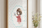 Set of 6 Whimsical girls Wall Decor, a Decorative Illustration by Pink_bloom (Thumbnail 5 of 10)