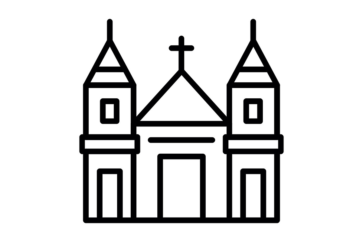 Tyn Church Line Icon, an Icon by Pexelpy (Photo 1 of 2)