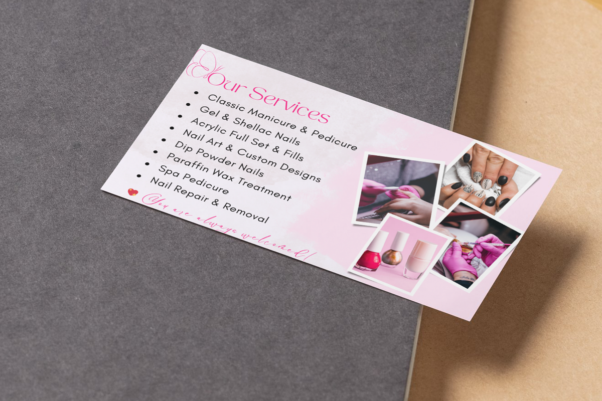 Custom Nail Salon Business Card, a Business Card Template by Elegant_Studio44 (Photo 5 of 6)
