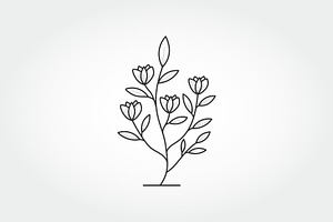 Botanical logo template flower, a Branding & Logo Template by PrastHF