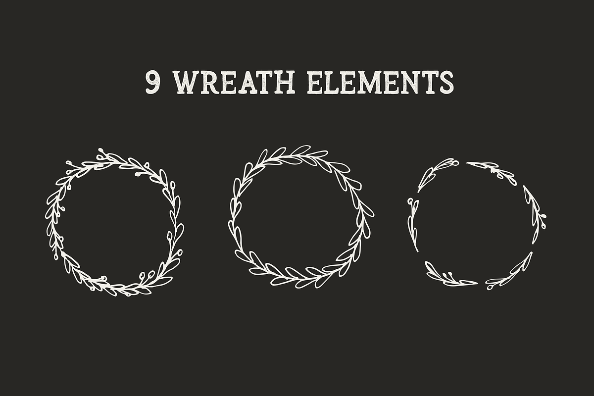 9 Vintage Wreath Graphic Design Elem, an Illustration by Wild Ones (Photo 4 of 6)