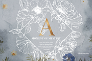 Gold floral alphabet/monograms, an Illustration by Pamyatka Shop (Thumbnail 1 of 12)