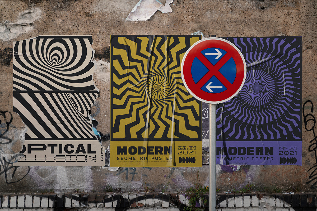 80 MODERN GEOMETRIC VECTOR POSTERS, a Texture Graphic by craftlove (Photo 6 of 14)