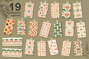 Checkered tropical summer patterns, a Pattern Graphic by Tani Kuzminka (Thumbnail 2 of 11)