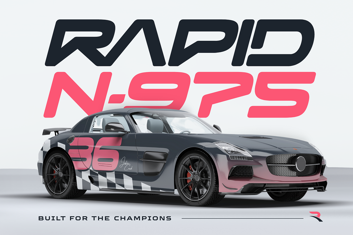 Meicre Sports - Racing Logo Font, a Sans Serif Font by Nirmana Visual (Photo 7 of 16)