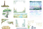 Swamp Landscape & Cliparts, an Illustration by Dora Katona (Thumbnail 4 of 4)
