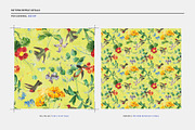 Flowers and Bird - Seamless Patterns, a Pattern Graphic by texvogue (Thumbnail 2 of 10)