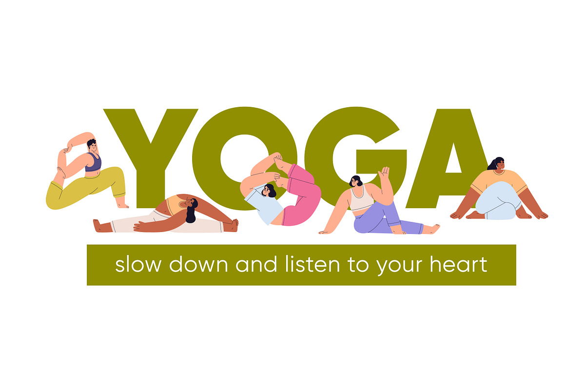 Women exercising in yoga asanas set, a Sport Illustration by Good Studio (Photo 13 of 13)