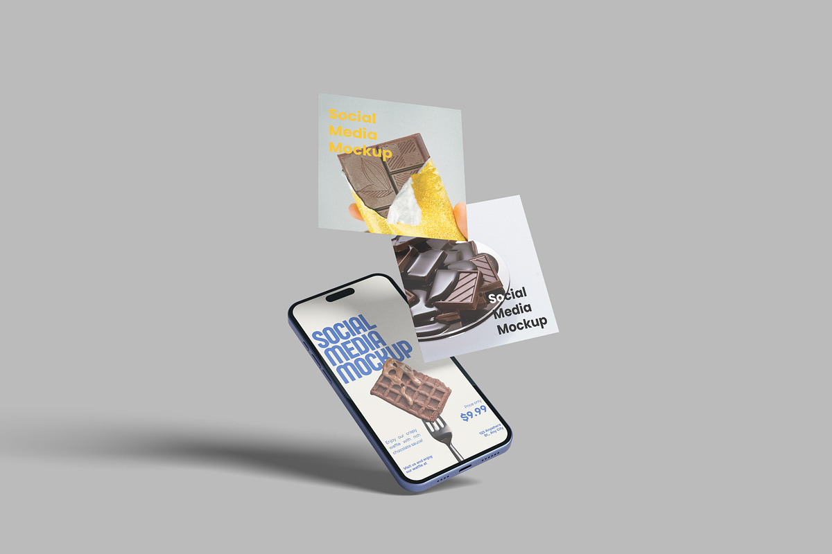 Floating Social Maedia Pages Mockup, an Android Mockup by Izdihaar_Studio (Photo 1 of 2)