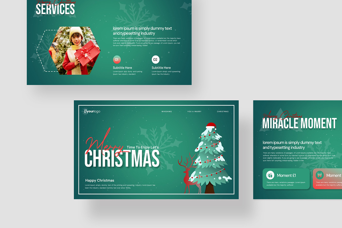 Merry Christmas Powerpoint Template, a Presentation Template by evgenystudio (Photo 4 of 7)