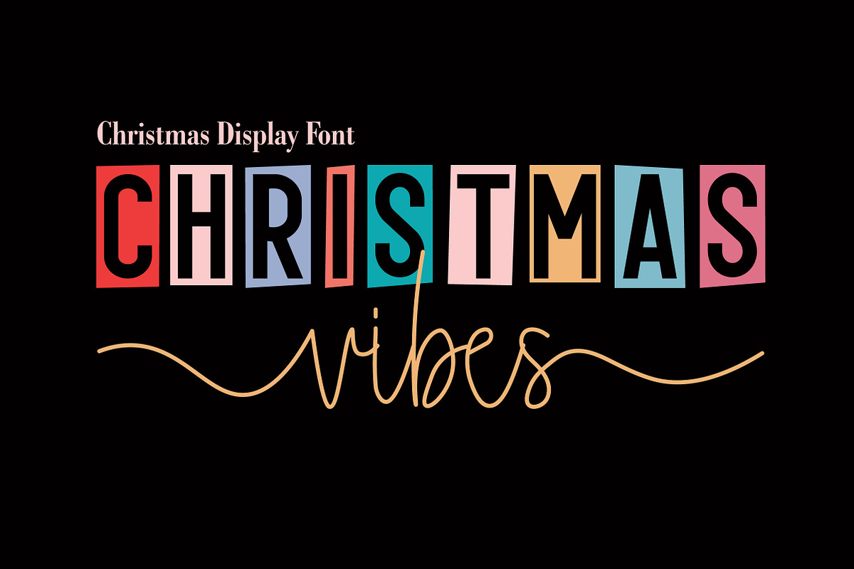 Christmas Vibes Duo, a Handwritten Font by Mini_World (Photo 1 of 5)