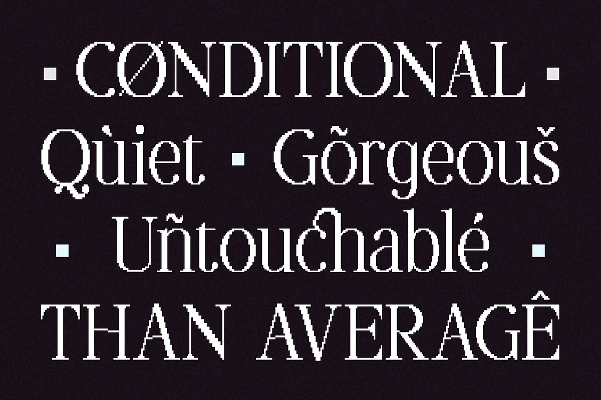 Oliveira - Modern Elegant Pixelated, a Serif Font by Typia Nesia (Photo 6 of 14)