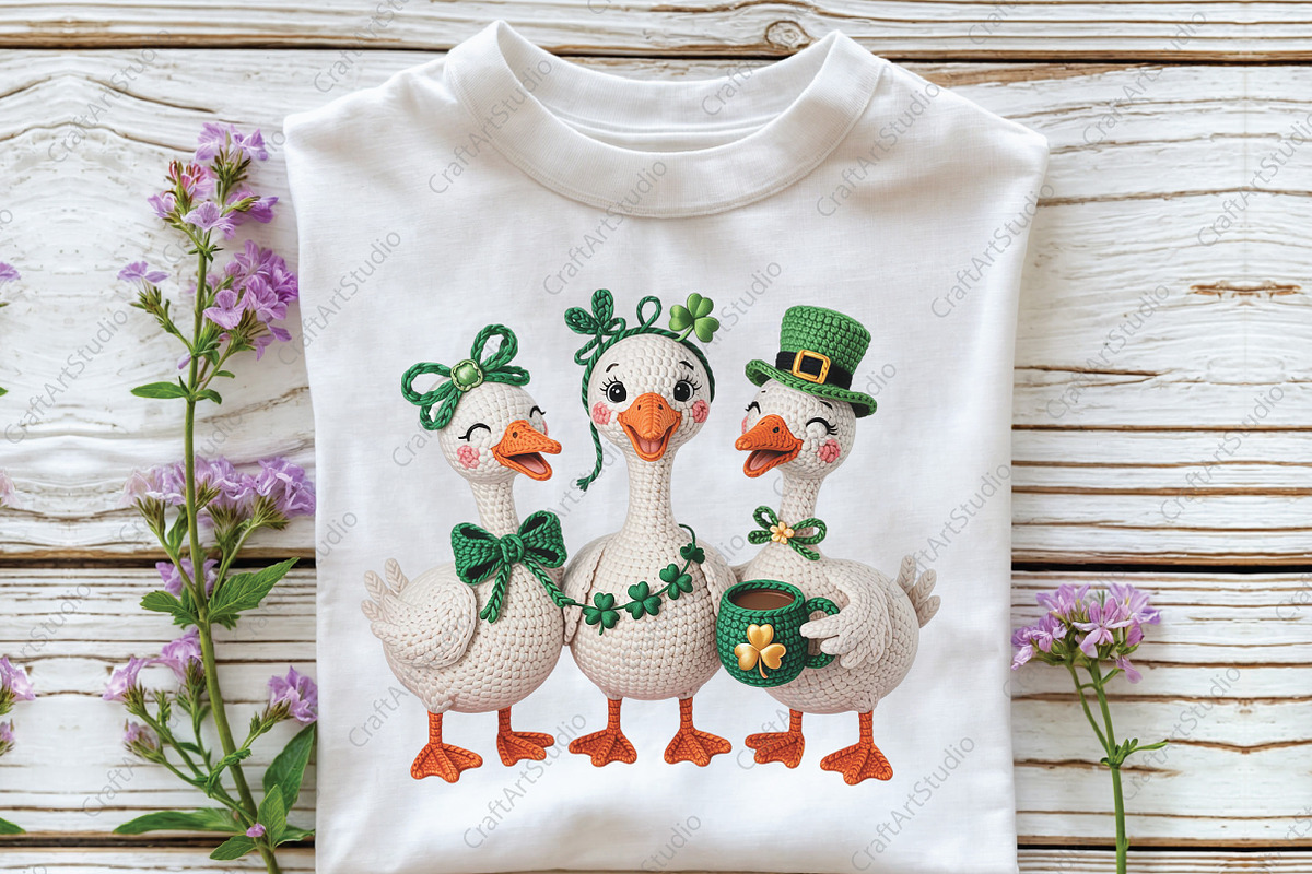 Crochet St Patrick’s Day Silly Goose, an Illustration by CraftArtStudio (Photo 2 of 4)