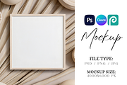 Japandi Square Wood Frame Mockup, a Product Mockup by TatiMockup (Thumbnail 1 of 3)