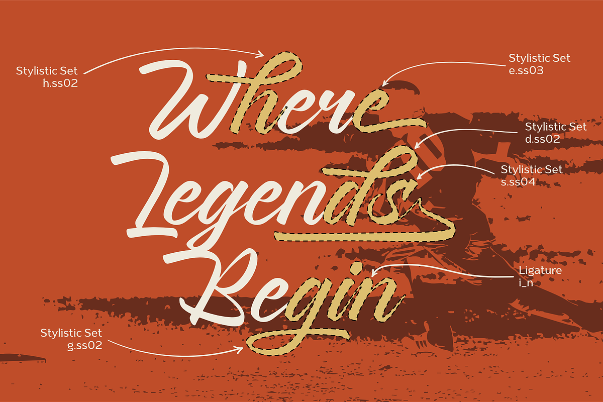 Rayhan Script Bold Handwritten Font, a Script Font by Namela Studio (Photo 7 of 10)