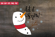 Let It Snow Snowman Design, a Decorative Illustration by Irina Ostapenko (Thumbnail 2 of 3)