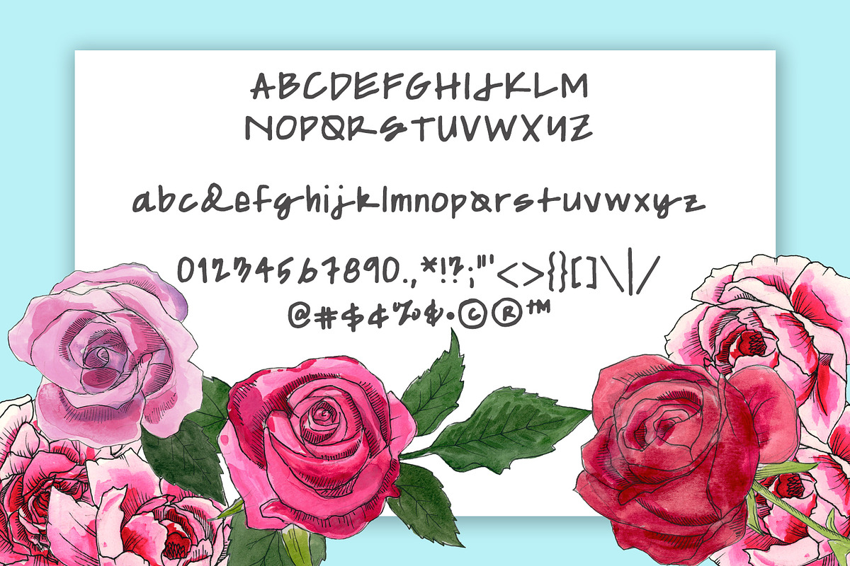 Caring Handwritten Font preview 2