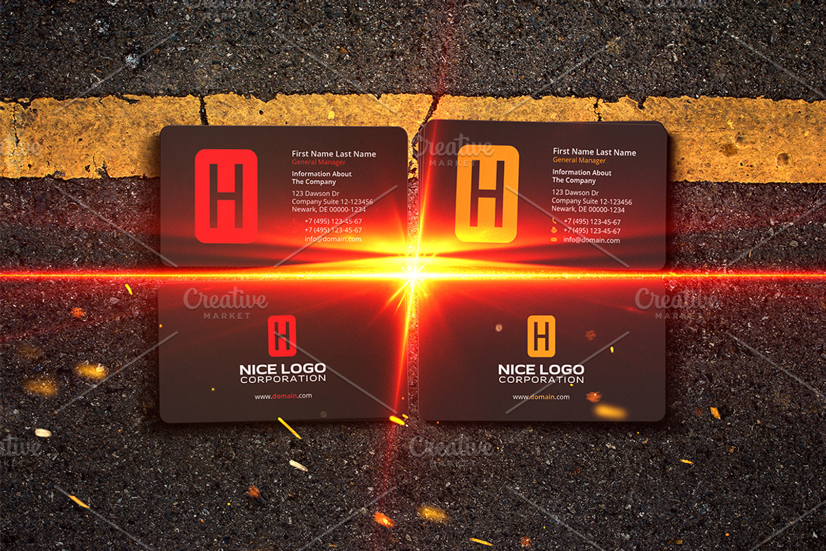 business card letter H, a Business Card Template by Indigo Graphic Shop (Photo 1 of 4)