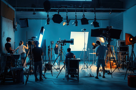 Behind the-scenes in a studio, a Photo by Pavel_design