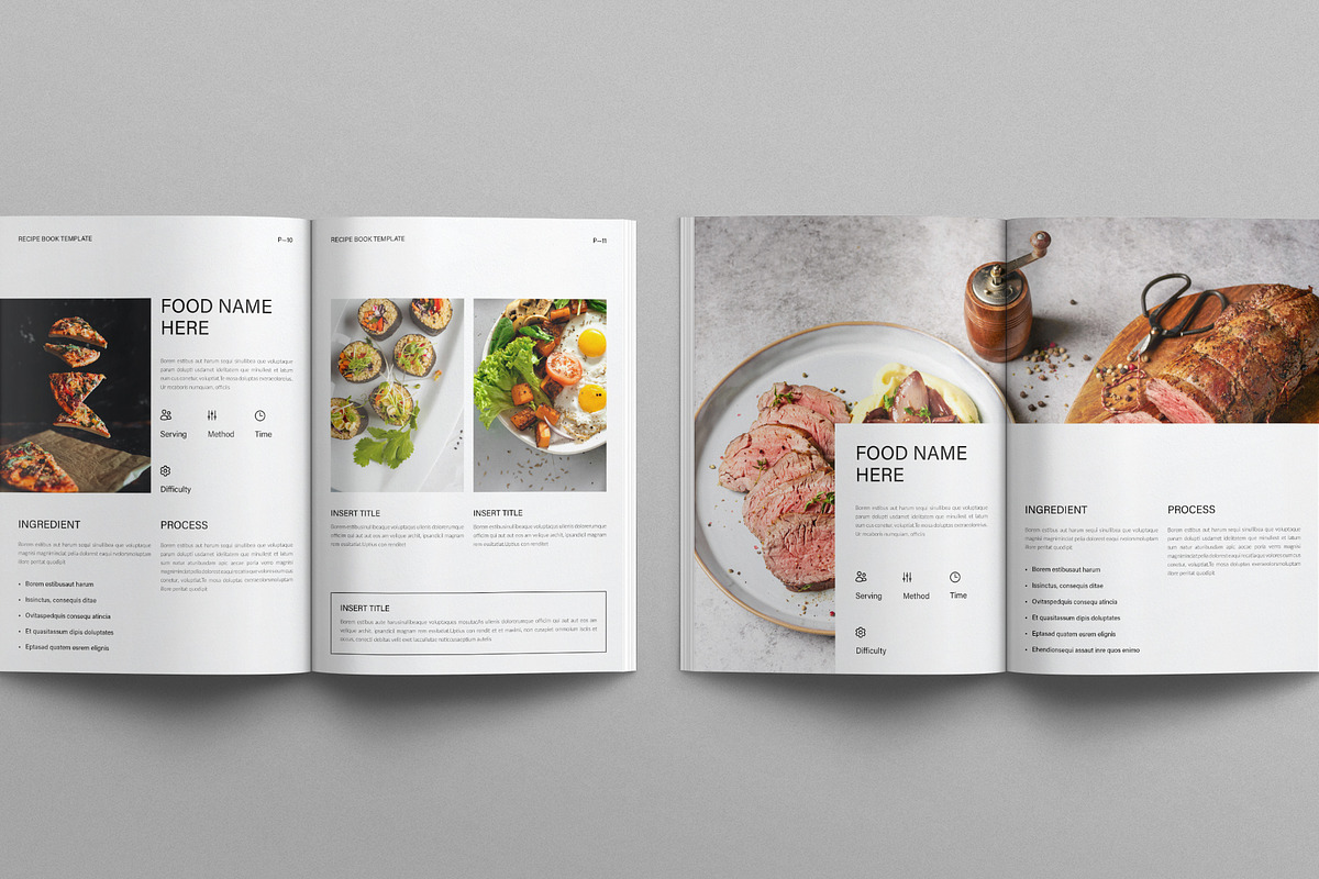 Recipe Cookbook Template, a Brochure Template by E-Type (Photo 5 of 8)