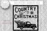 Vintage Country Christmas Cut Design, an Illustration by SparkalDesigns (Thumbnail 2 of 4)
