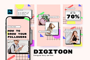 Digitoon - Instagram Stories & Post, a Social Media Template by MYDesign (Thumbnail 1 of 5)
