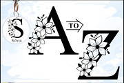 Floral Alphabet Letter SVG Bundle, a Graphic by D2PUTRI (Thumbnail 2 of 15)