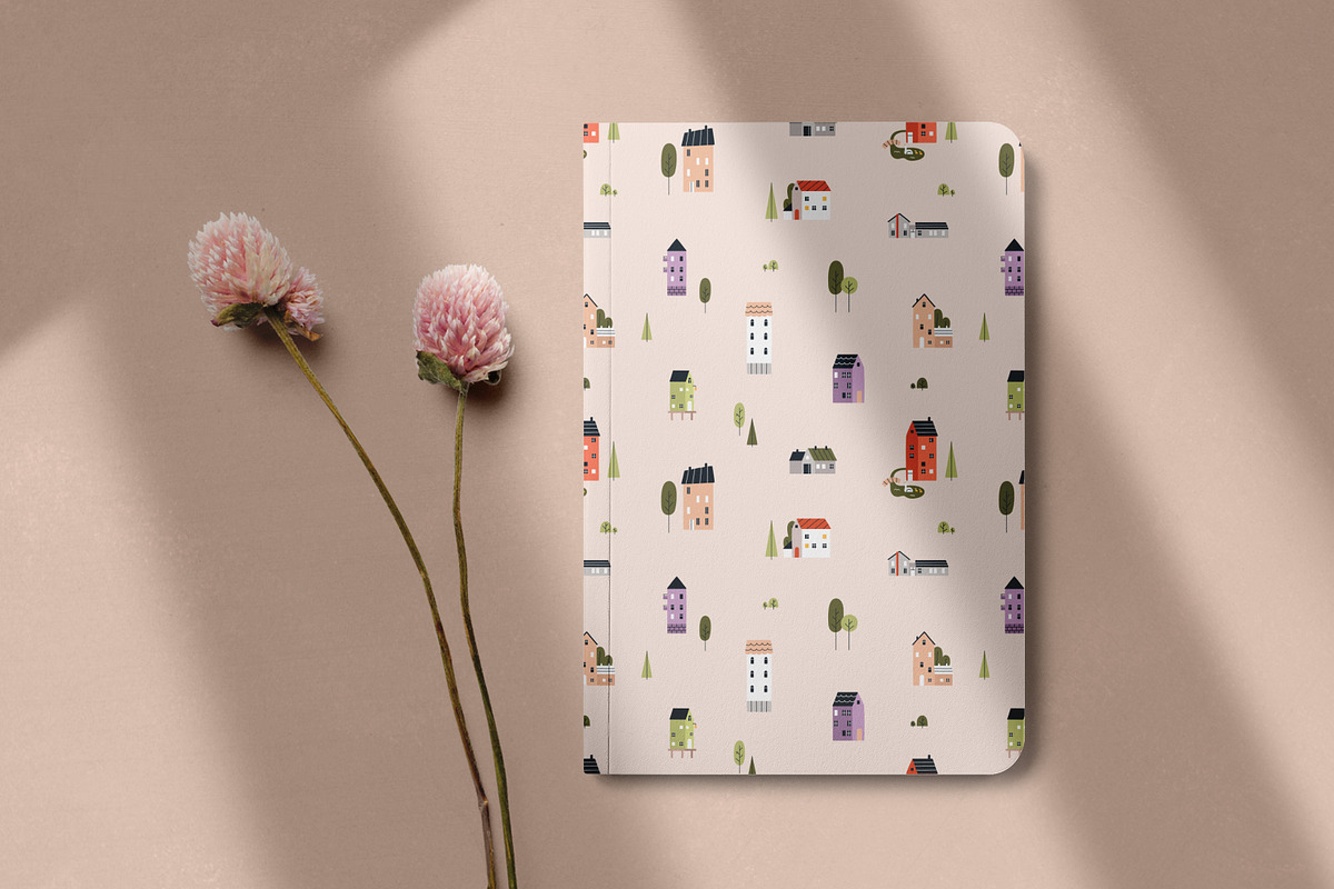 Scandinavian houses seamless pattern, a Pattern Graphic by Good Studio (Photo 9 of 11)