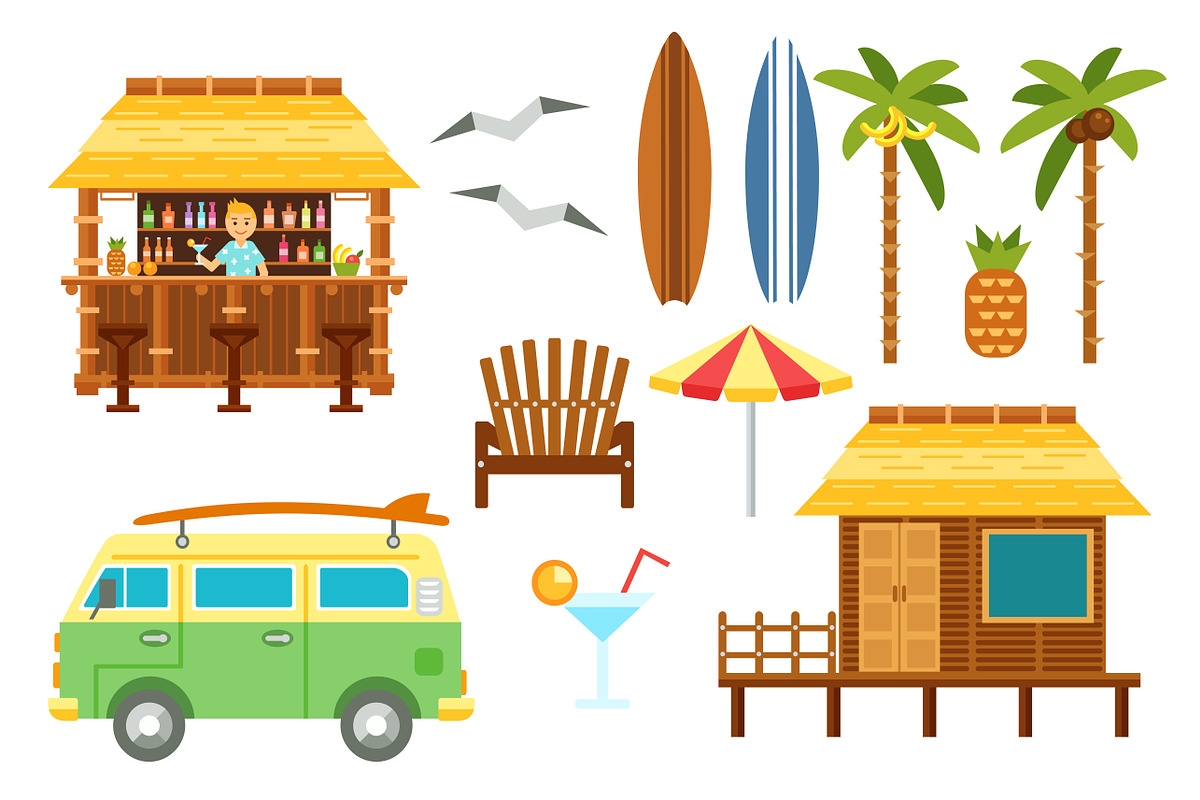 Flat Beach Scene, an Object Graphic by MeadowFox (Photo 4 of 4)