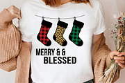 Merry And Blessed Stockings PNG, a Seasonal Illustration by CrexoraLab (Thumbnail 3 of 4)