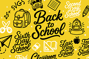 25 Back to School Icons & typo SVG, an Outline Icon by Dollcee (Thumbnail 1 of 2)