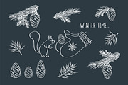 Winter Collection, a Decorative Illustration by Tkoko vectors & patterns (Thumbnail 3 of 15)