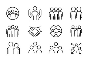 Diverse group of people icons, a Person Illustration by ZinetroN
