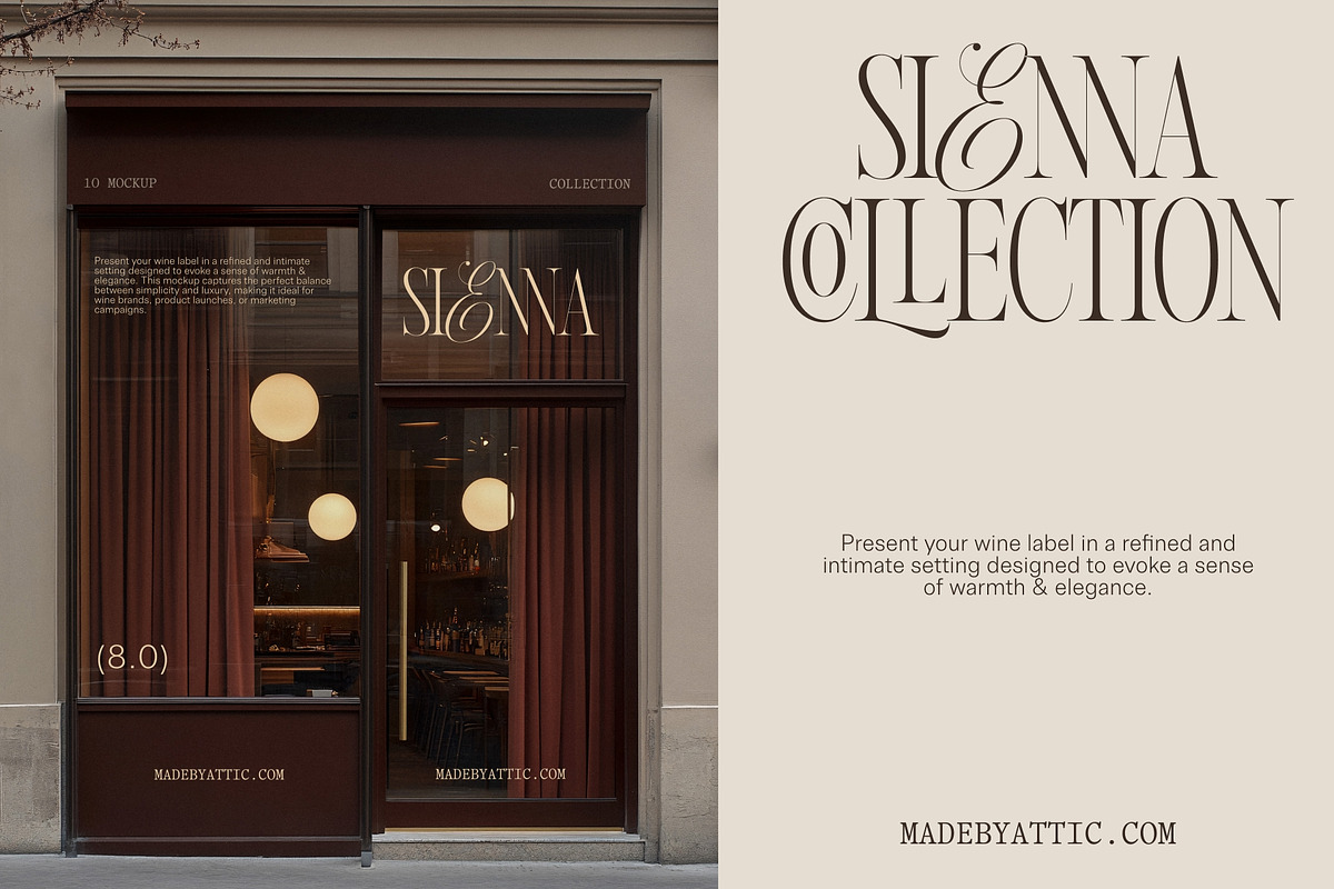 Sienna 08 : Velvet Storefront Mockup, an Advertising Mockup by Made by Attic (Photo 1 of 2)