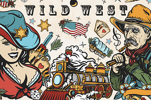 Wild West Old School Tattoo