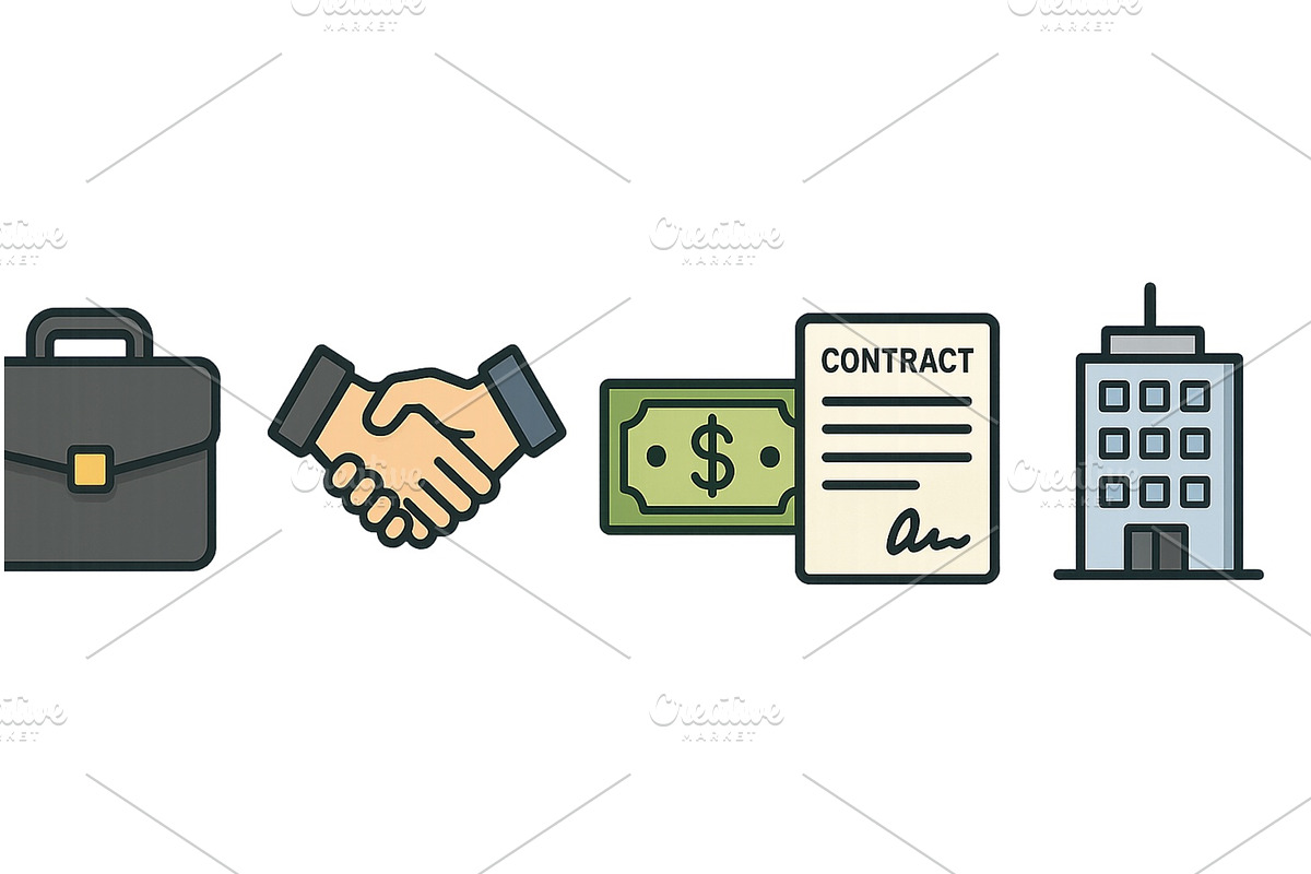 Business agreement displayed through, a Finance Illustration by ZinetroN