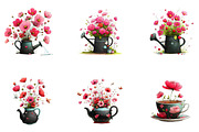 Black Pink Spring Clipart, an Illustration by CreationArt (Thumbnail 3 of 7)