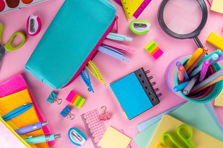 Back to school high-colored background, a School & Education Photo by Rimma