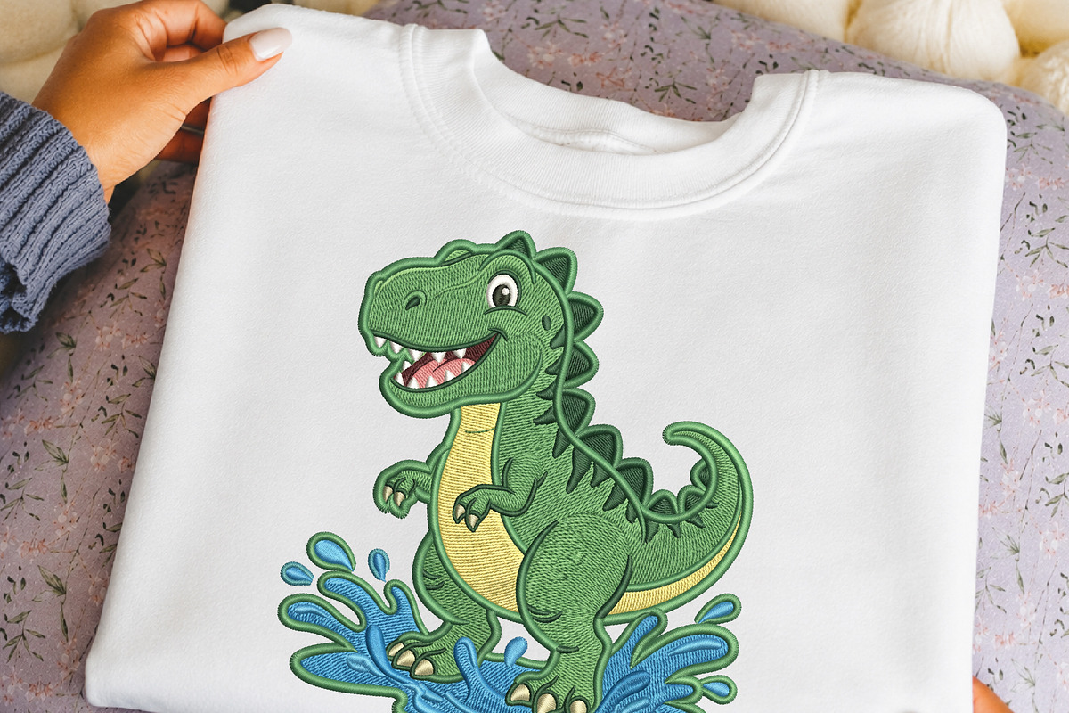 Cute Green Dinosaur PNG, an Object Illustration by DreamCafeArt (Photo 5 of 6)