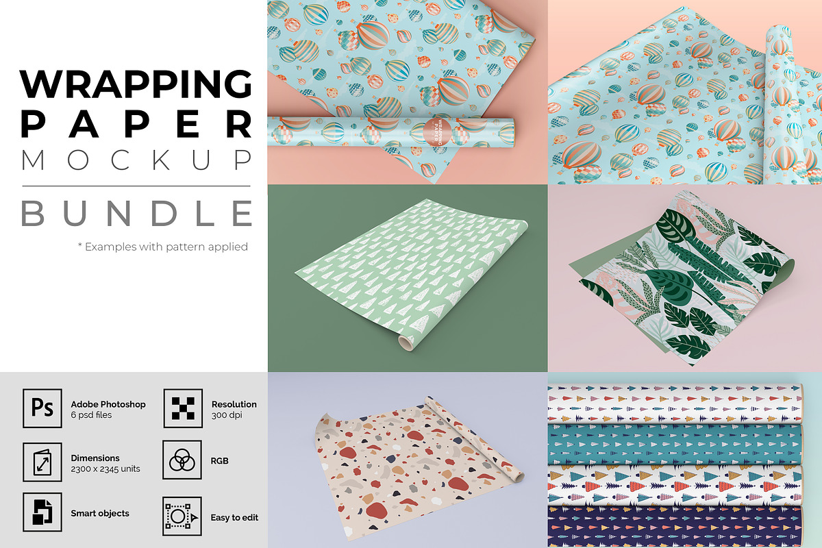 Wrapping Paper Mockup Bundle, a Mockup by McLittle Stock (Photo 1 of 14)