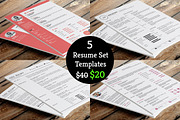 50% Off on Resume Template Bundle, a Resume Template by Made by Mancie (Thumbnail 1 of 5)