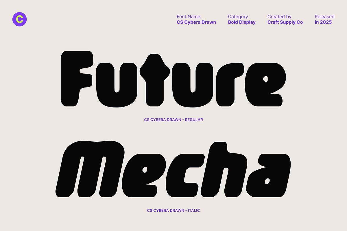 CS Cybera Drawn, a Sans Serif Font by Craft Supply Co. (Photo 4 of 8)