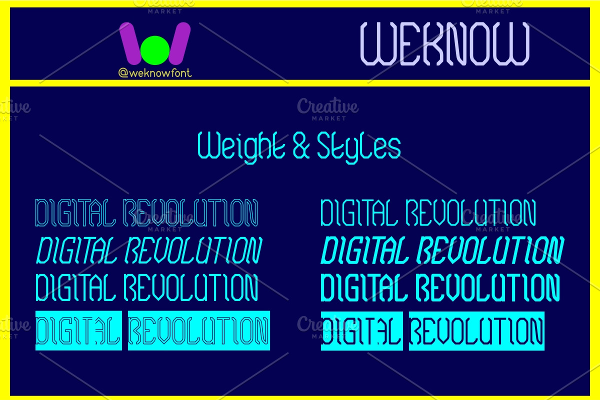 Digital Revolution font, a Font by weknow (Photo 7 of 8)