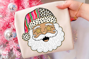Retro Santa Star Sunglasses PNG Art