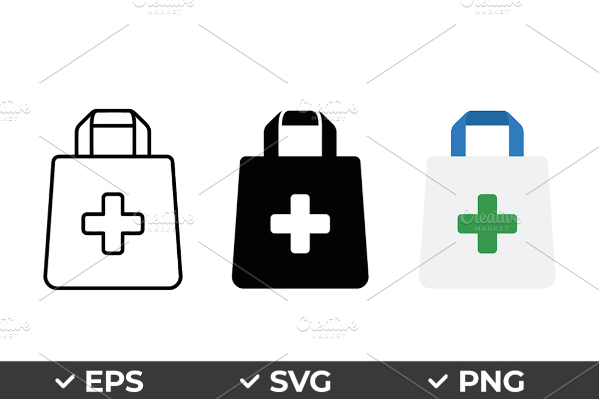 Medical Bag Icon Vector Pack, an Object Graphic by Artonix (Photo 1 of 3)