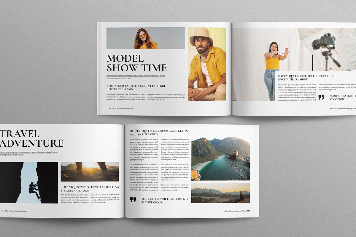 Modern Magazine Layout Landscape, a Magazine Template by Work-Envance (Photo 5 of 8)