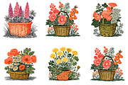 Basket of Wildflowers Clipart Bundle, an Illustration by DreamArtGraphic (Thumbnail 4 of 5)