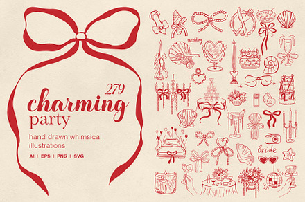 Charming Party Whimsical Set, an Object Graphic by Art Dari Autumn
