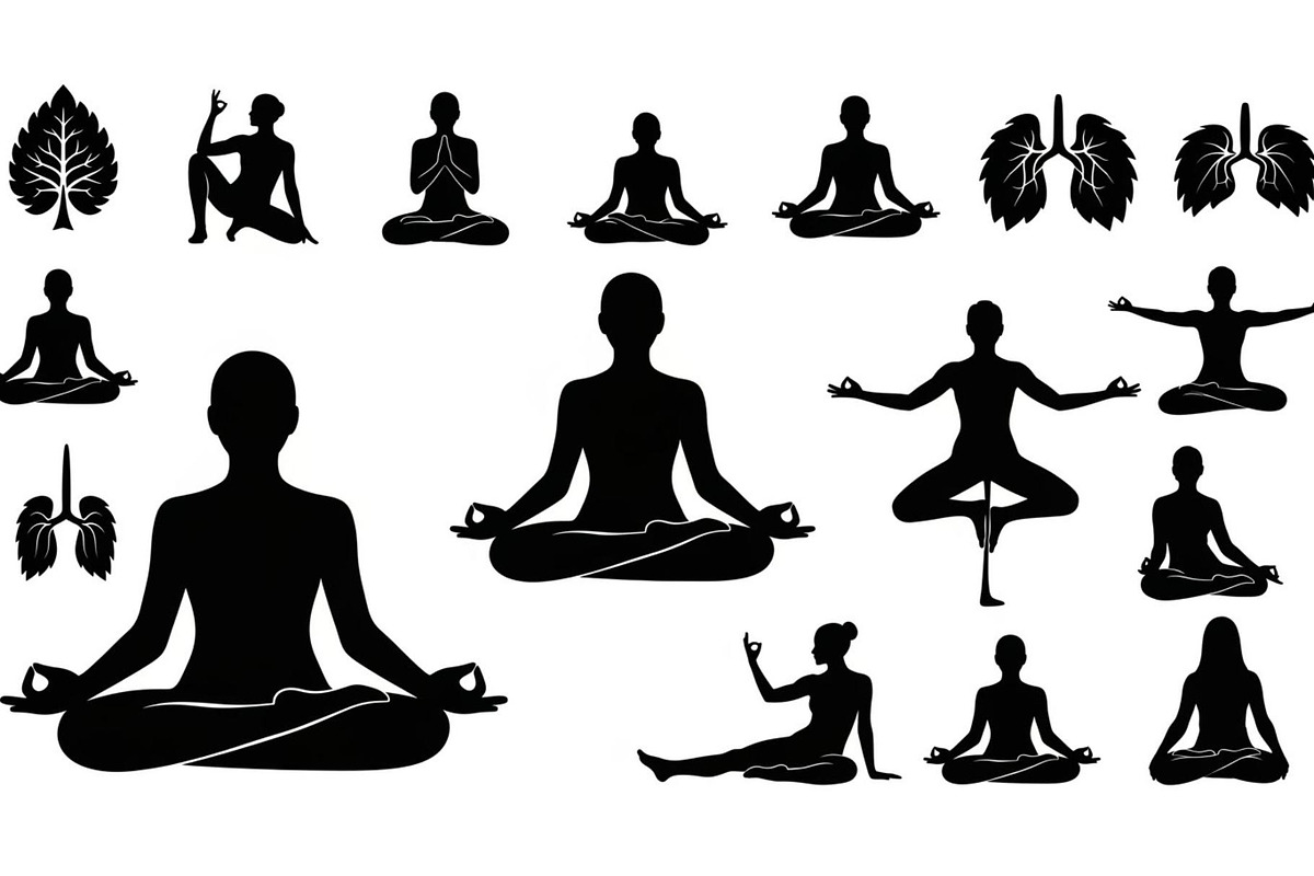 Yoga Meditation Silhouette Vector Bu, an Illustration by Artivon (Photo 36 of 40)